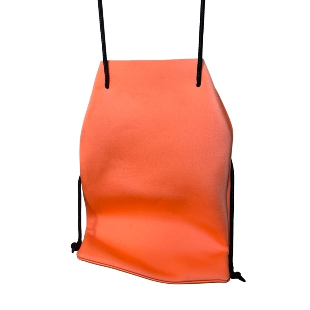 Triangl neon orange neoprene swimsuit bag backpack OS.